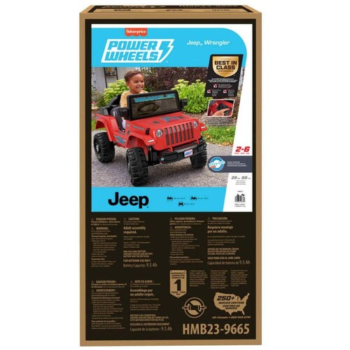 Fisher-Price Power Wheels Montable Jeep® Wrangler 6V Rojo Mattel