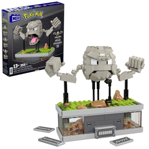 Minifigura Geodude Movimiento Juguete Armable Mega Mattel