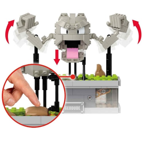 Minifigura Geodude Movimiento Juguete Armable Mega Mattel