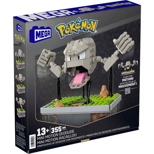 Minifigura Geodude Movimiento Juguete Armable Mega Mattel