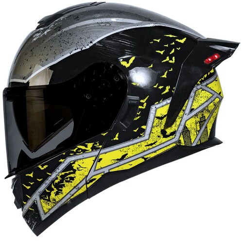 Casco Abatible para Motociclista Dc Zero Batman