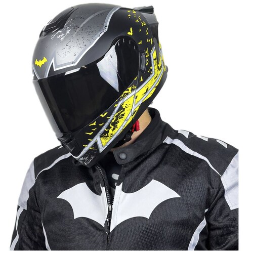 Casco Abatible para Motociclista Dc Zero Batman