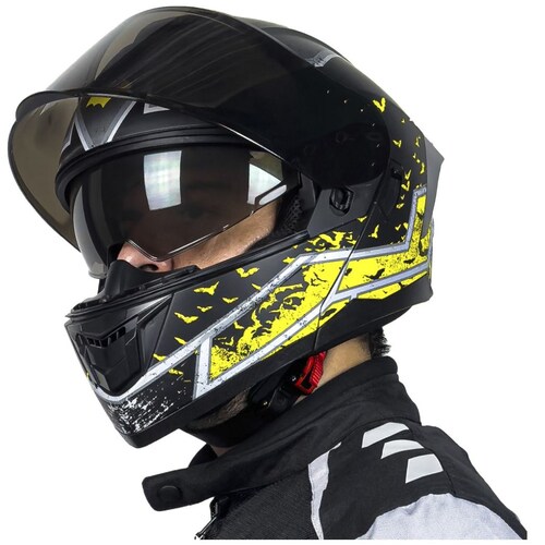 Casco Abatible para Motociclista Dc Zero Batman