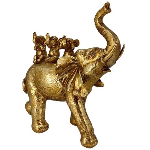 Familia Elefante Dorado Vintage Home