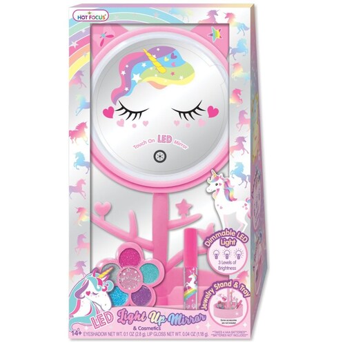 Espejo con Luz Led Unicornio para Niña Hot Focus