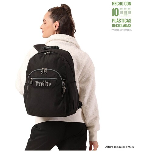 Mochila Acuarela Ecole Negro Totto