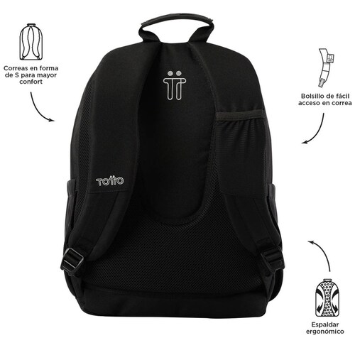 Mochila Acuarela Ecole Negro Totto