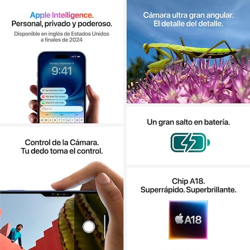 Iphone 16 128Gb Color Azul R9 (Telcel)