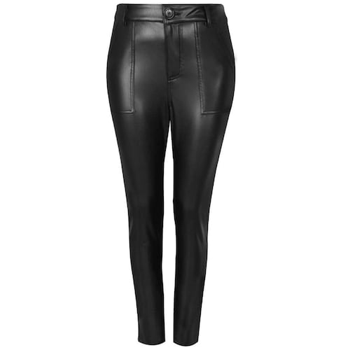 Pantalón Skinny Vinipiel Bolsas Parche para Mujer Elle