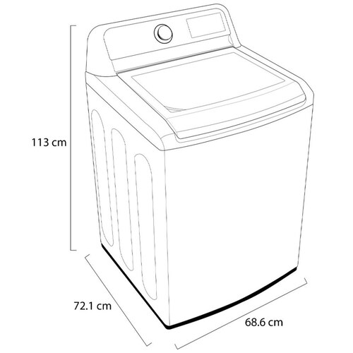Lavadora Lg Carga Superior 23Kg Wt23Wt6Ha Blanca