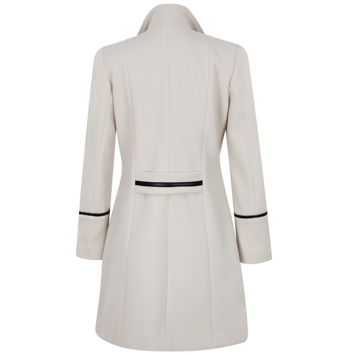 Gabardina Mujer Sears Abrigo Solapa Bies En Puño Para Mujer Basel