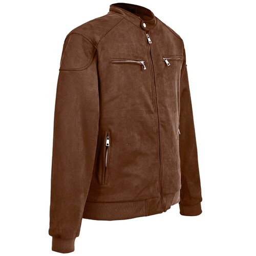 Chamarra Bomber Gamuza para Hombre Plus Giovanni Gali