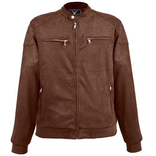 Chamarra Bomber Gamuza para Hombre Plus Giovanni Gali