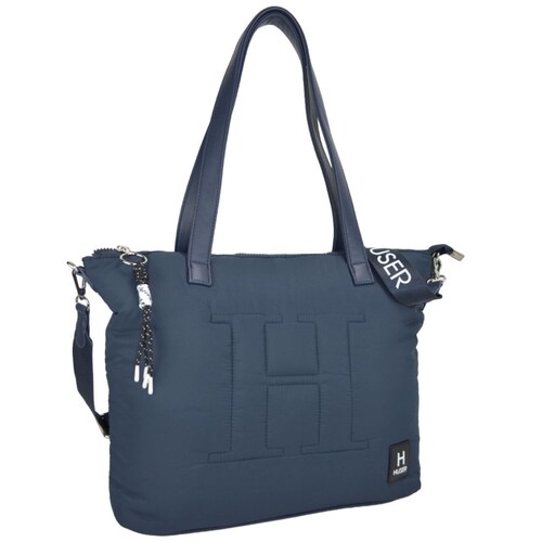 Bolso Tote Huser Azul para Mujer