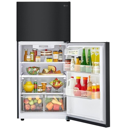 Refrigerador Lg Congelador Superior 20P Negro