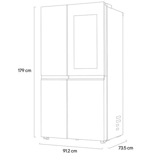 Refrigerador Lg Dúplex 23P Negro Mate