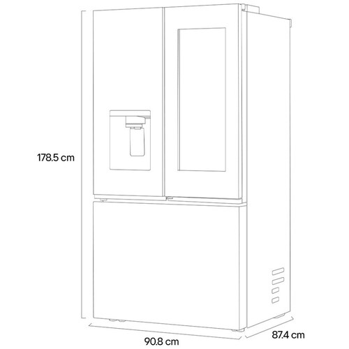 Refrigerador Lg Puerta Fran 31P3 Negro