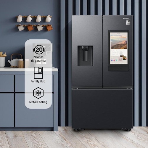 Refrigerador Family Hub Despachador 30.5 Ft Negro Samsung