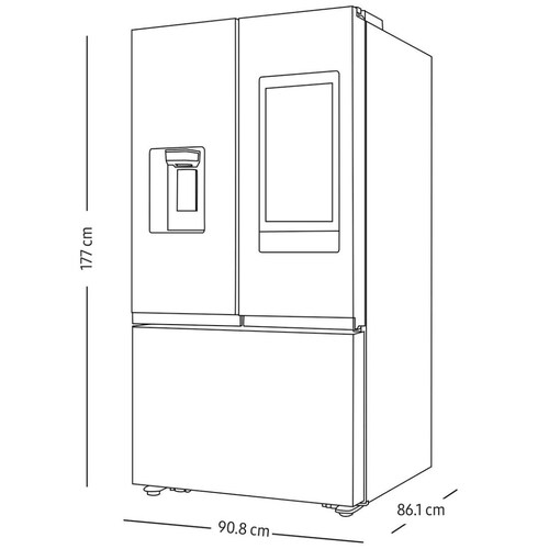 Refrigerador Family Hub Despachador 30.5 Ft Negro Samsung