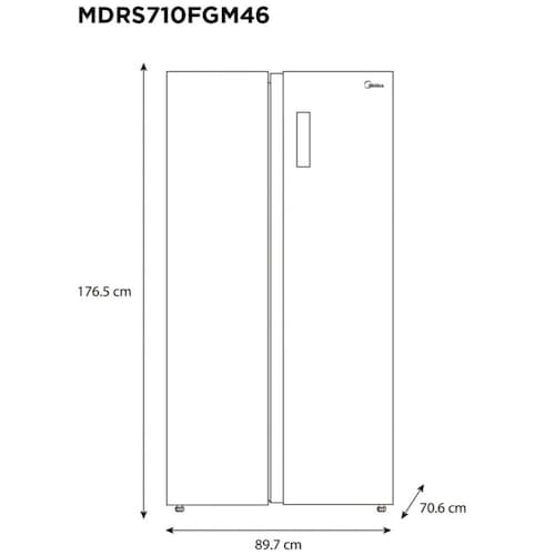 Refrigerador Midea Dúplex 20P Mdrs Inox