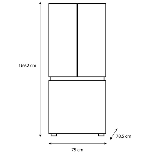 Refrigerador Midea Puerta Francesa 19P Mdrf700Fgm28 Negro