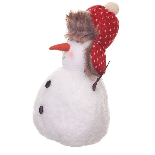 Muñeco de Nieve Peluche Blanco 33 Cm Atlas Global