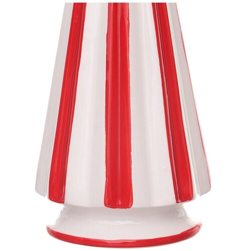 Pino de Cerámica Blanco Y Rojo 28 Cm Atlas Global