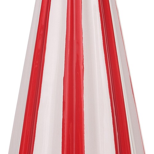 Pino de Cerámica Blanco Y Rojo 28 Cm Atlas Global