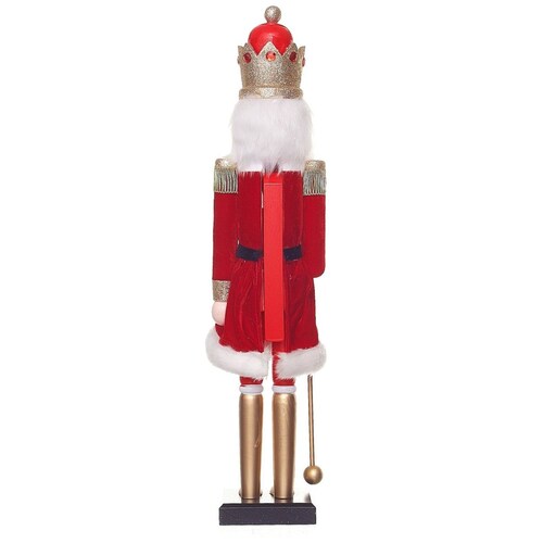 Cascanueces de Madera Rey Rojo Y Oro 60 Cm Kurts