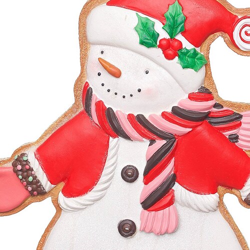 Muñeco de Nieve Galleta de Jengibre Decorado 38Cm Gto