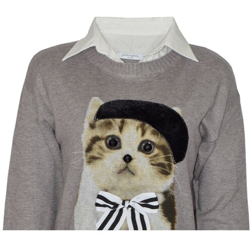 Suéter con Estampado de Gato para Mujer Philosophy Woman