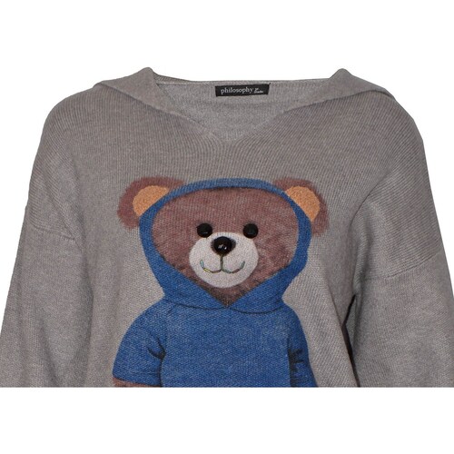 Suéter con Estampado de Oso con Capucha para Mujer Philosophy