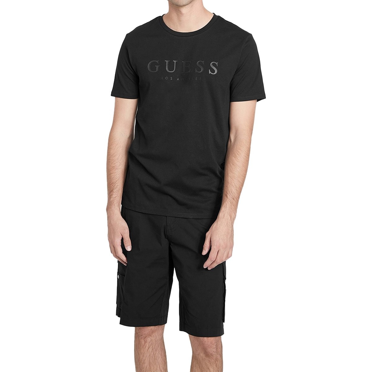 Marca Guess Original Camiseta Guess Negra Hombre Camisa Guess