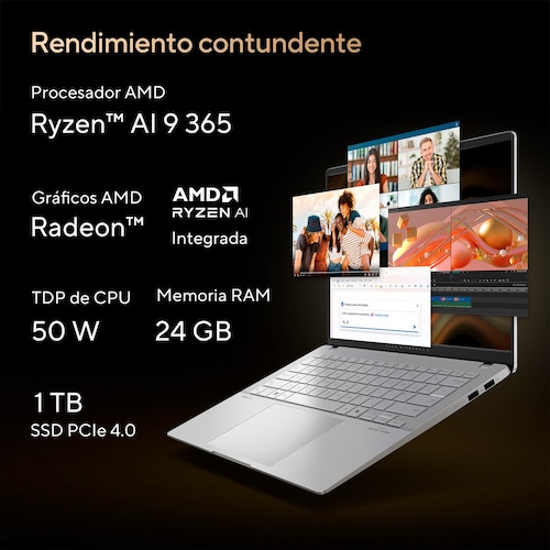 Laptop Asus Vbs 14" Oled M5406Wa-Qd121W Amd Ryzen Ai 9 24 Gb Ram 1Tb