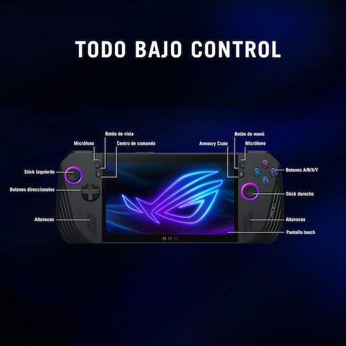 Consola Portátil Gamer Asus Rog Ally  X Rc72La-Nh007W Ryzen Z1 24 Gb Ram 1Tb