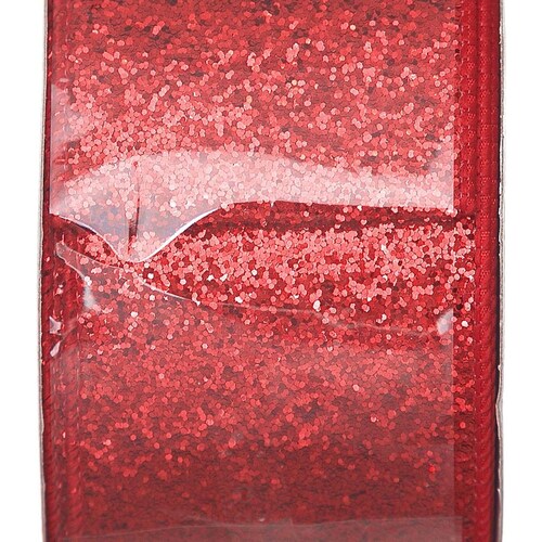 Listón Rojo Diamantado Brilloso 6 Cm X 9 Metros Regency