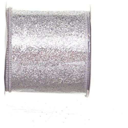 Listón Plata Diamantado Brilloso 10 Cm X 9 Metros Regency