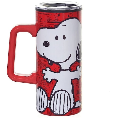 Termo 580 Ml Snoopy Plástico Acero Inox Fun Kids