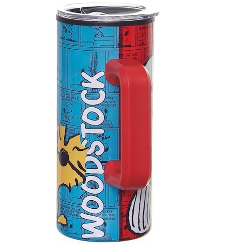 Termo 580 Ml Snoopy Plástico Acero Inox Fun Kids