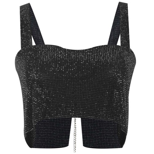 Top Metálico Corto con Tirantes para Mujer Juniors #4Me&4You