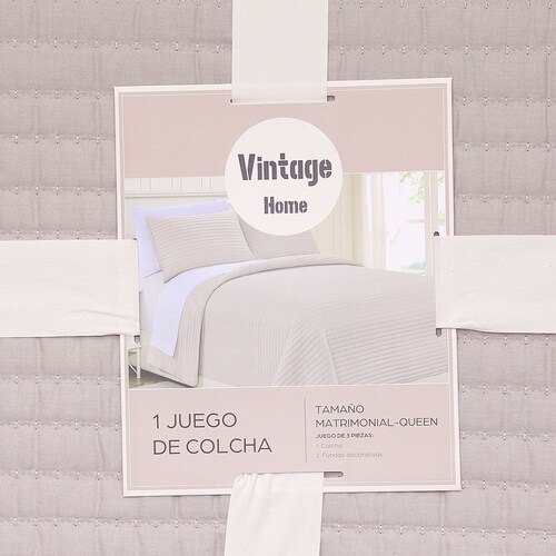 Sobrecama Jacquard Mat/queen Blzar Vintage Home