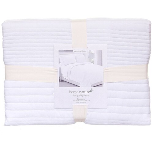 Sobrecama Poliester Mat/queen White Home Nature