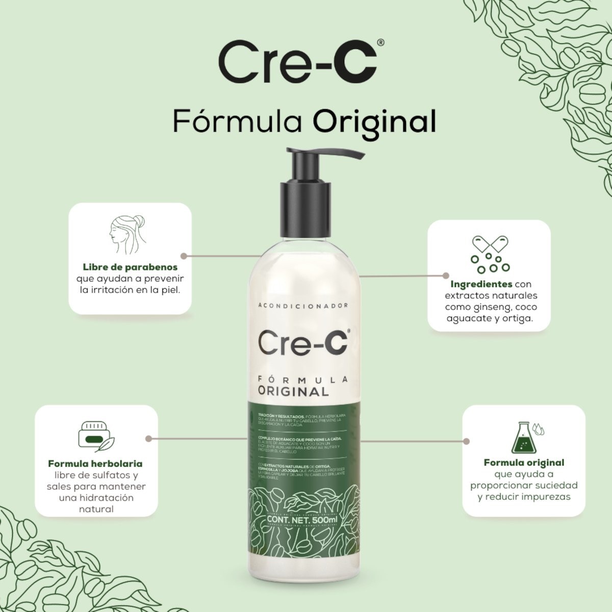 Cre-C Acondicionador Fórmula Original 500 ml image number 4