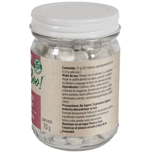 Pasta Dental en Tabletas Sabor Canela 75 Gr Bam Boo! Lifestyle