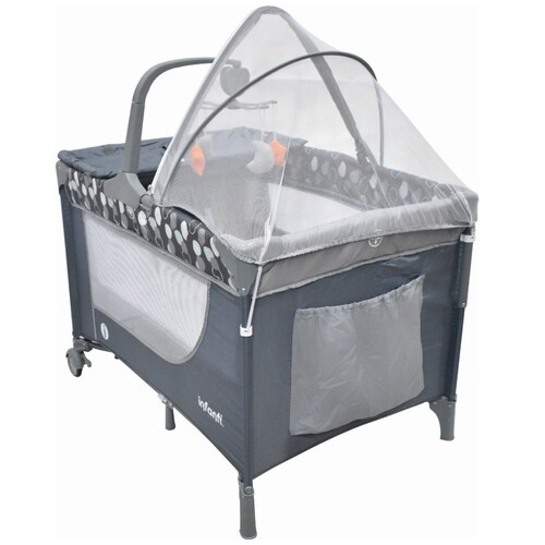 Cuna Corral de Viaje Kioto Gris Infanti