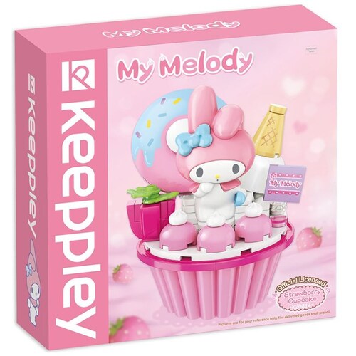 Armable de Keepley Sanrio Cupcake de Fresa Mediano Ruz
