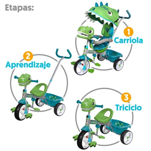 Triciclo Dino 3 en 1 Apache Flying Wheel