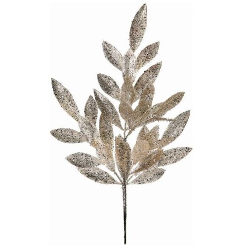 Rama de Laurel Color Platino Brilloso 52 Cm Regency