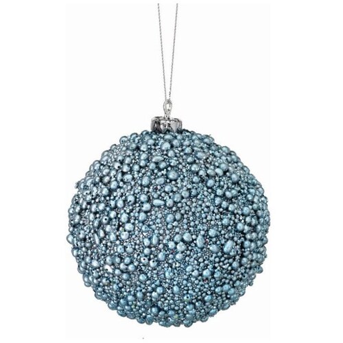 Esfera de Mini Bolitas Azul Metálico 10 Cm Regency