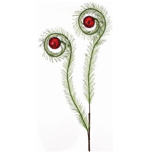 Rama de 2 Tiras Cuvas con Esfera Rojo y Verde 70 Cm Regency